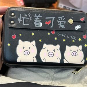 Cute Black Piglet Wallet